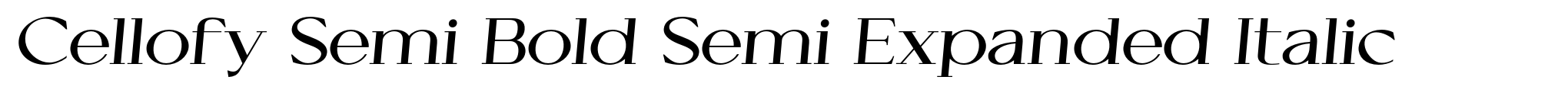 Cellofy Semi Bold Semi Expanded Italic image